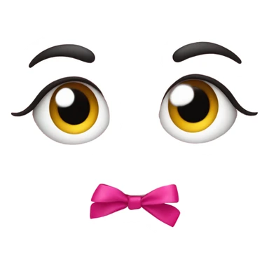 Smiley with eyelashes and pink little bows  sticker