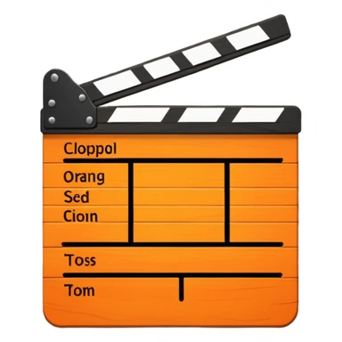 orange striped clapperboard sticker