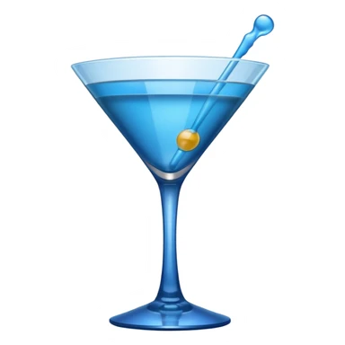 blue martini glass  sticker