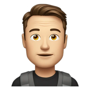 elon musk with a squint sticker
