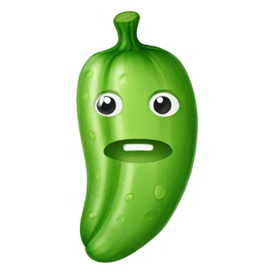 Smiley face wearing cucumbers  sticker