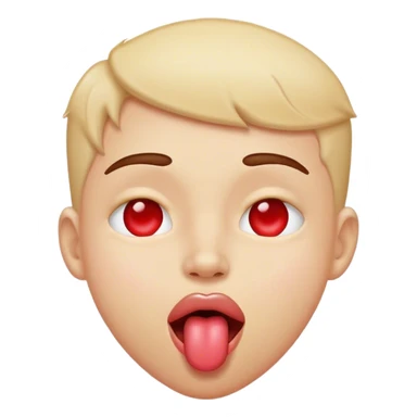 heart eyes tounge out  sticker
