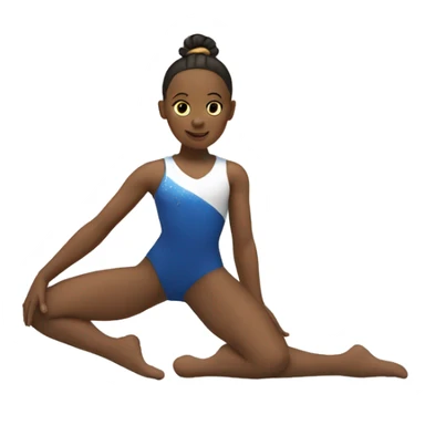 A gymnast sitting in a split sticker