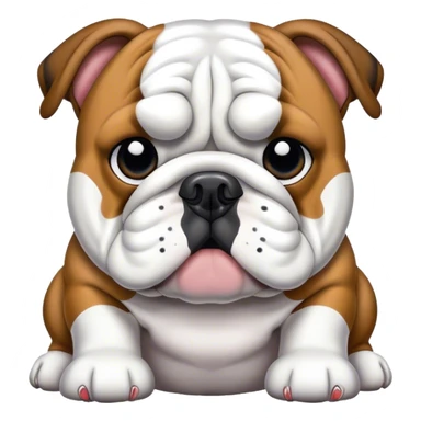 Black and white spotted English bulldog sticker