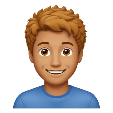 man with coily chairs only face brighter face sticker