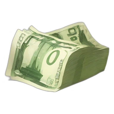 liasse de billets (euro) qui s'envolent sticker