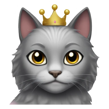 Black cat as a princess  sticker