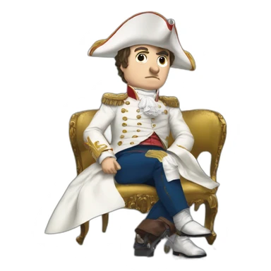 Napoleon plays video games sticker