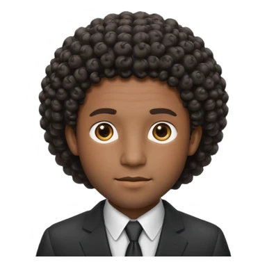 curly-haired black man in a suit sticker