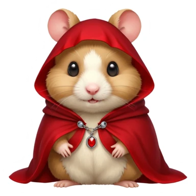 { "type": "object", "look": "hamster in red collar cloak", "description": "a vampire hamster wearing a red collar cloak, no hand" } sticker