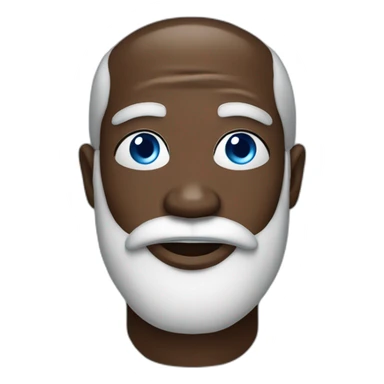 black santa with and blu eyes sticker