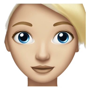 skincare white woman blonde blue eyes sticker