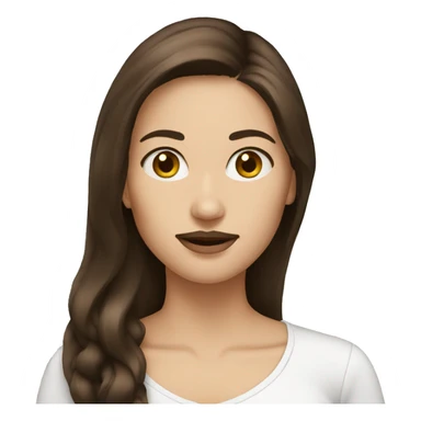 woman moustache brunette long hair sticker