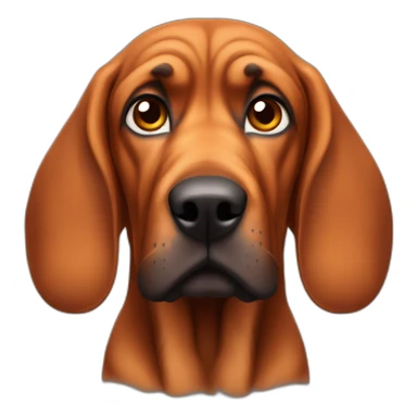 Red bloodhound sticker