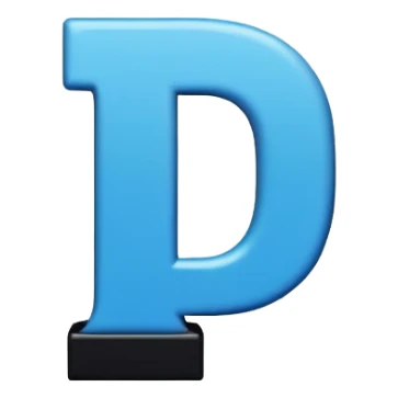 Bold Blue-Black Font Big Capital “I” Letter  sticker