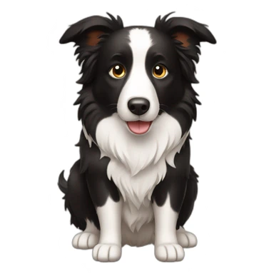 border collie with mole sticker