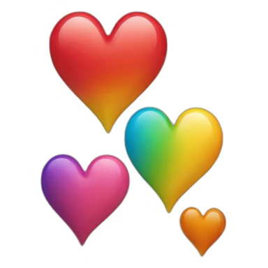 Coeur multicolore sticker