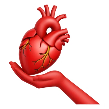 The letter I inside a hand-shaped heart. sticker