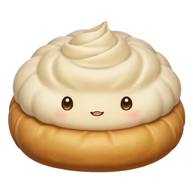 dumpling bun with a cool shadow clone sticker