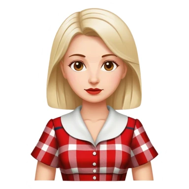  polish woman politician plaid dress sticker