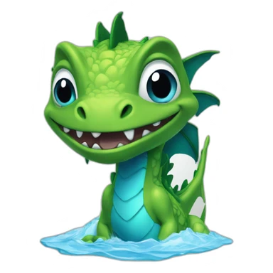 Dracofeux en eau sticker