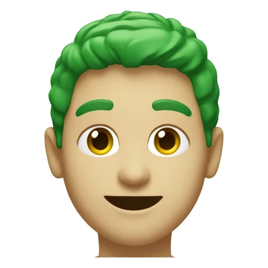 smiling viewer portrait in green sticker