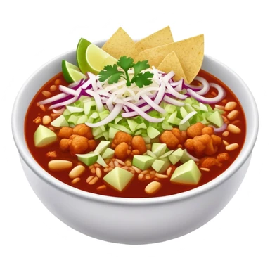 a bowl of pozole rojo, ultra realistic sticker