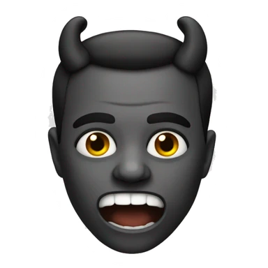 Un diabo con orejas negras sticker