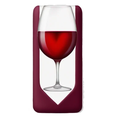wine red heart sticker