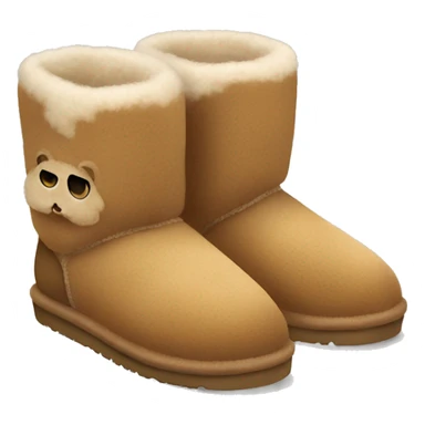 light brown ugg fuzzy slippers sticker