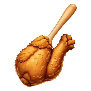 Fried chicken leg sticker