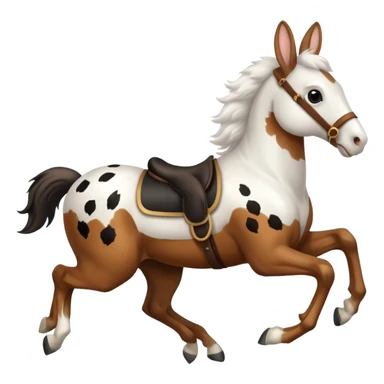 Rabbit riding galloping horse sticker