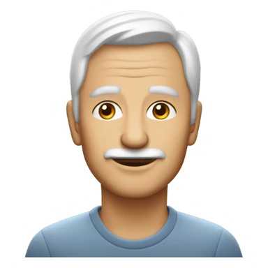 Homme sans cheveux 60 ans heureux avec sa mercedes sticker