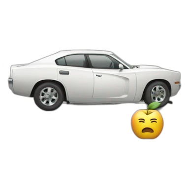 Un charger sur une pomme sticker