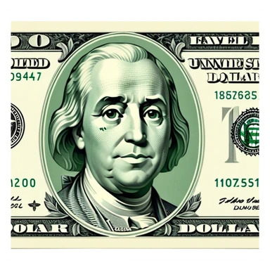 Dollar bill us country sticker