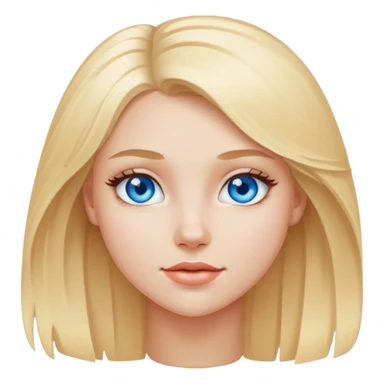 Beautiful girl with blond hair and blue eyes  sticker