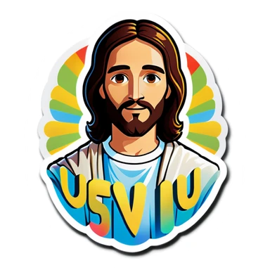Jesus Loves U sticker