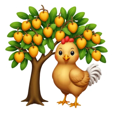 make the chicken bigger and remove the leaves from the tree sticker