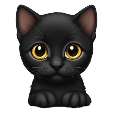 Black Bombay kitten  sticker