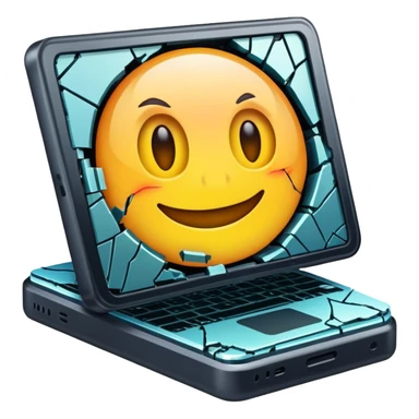 platform with digital glitch effect, corrupted data sticker