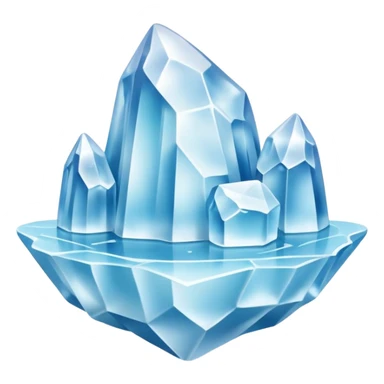 A 3D iceberg in Apple Memoji style
 sticker