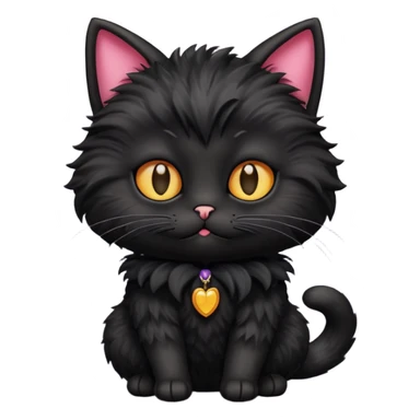 black cat with funny costume sticker