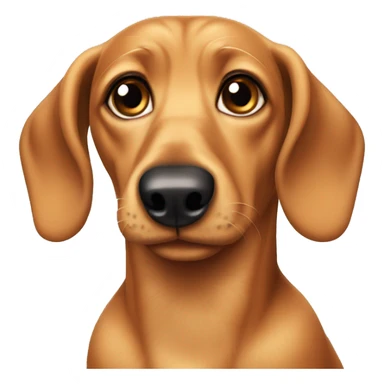 Wiener dog with black eyes name tag Chiara sticker