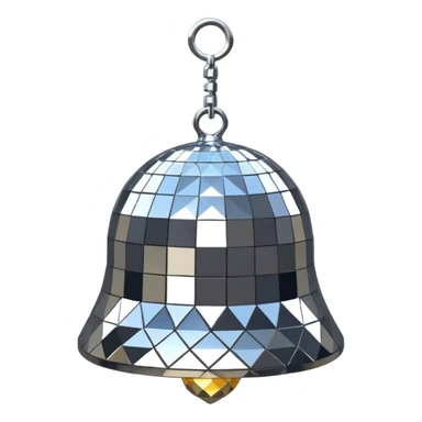 disco ball patterned bell sticker