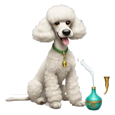 Poodles smoking a hookah  sticker