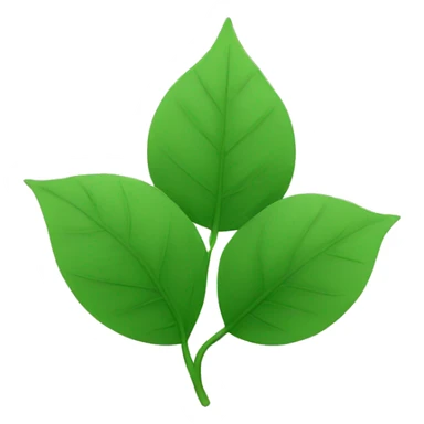 Green circle made of three leaves sticker