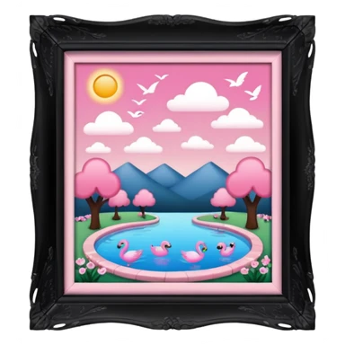 pink girly framed photo picture sticker