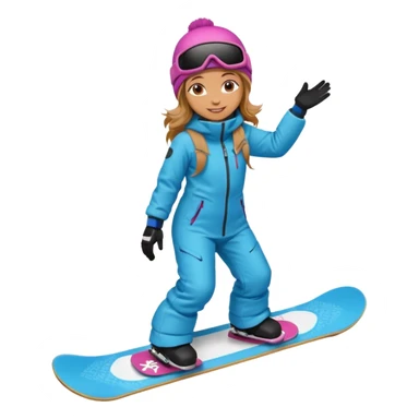 Girl snowboarder person sticker