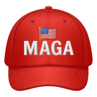 Hat with MAGA sticker