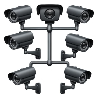 Cctv cameras facing multiple directions  sticker